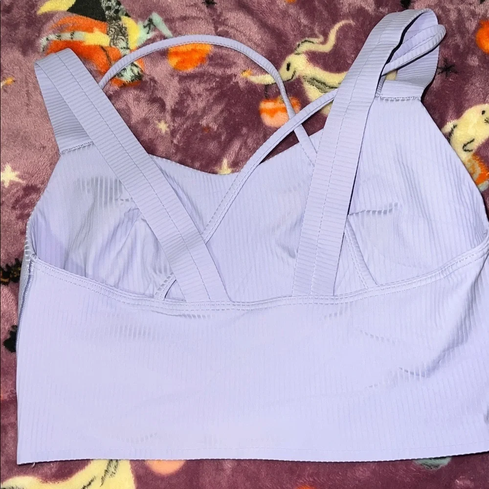 Lululemon Like a Cloud Ribbed Longline Bra *Light Support S 4 Lavender frost